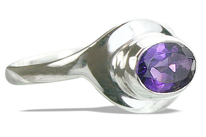 Design 14295: purple amethyst contemporary rings