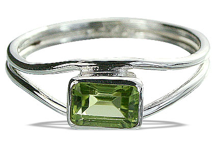 Design 14299: green peridot rings