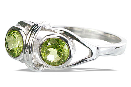 Design 14312: green peridot cocktail rings