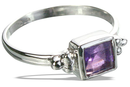 Design 14342: purple amethyst art-deco, stack rings