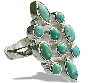 Design 14401: blue,green,multi-color turquoise rings