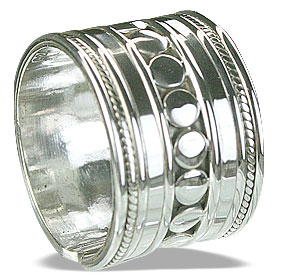 Design 14884: white silver adjustable rings