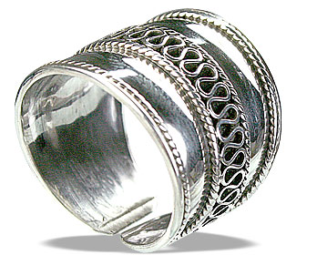 Design 14888: white silver adjustable rings