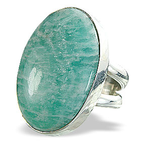 Design 14896: green amazonite rings