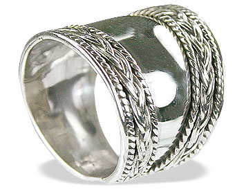 Design 14925: white silver adjustable rings