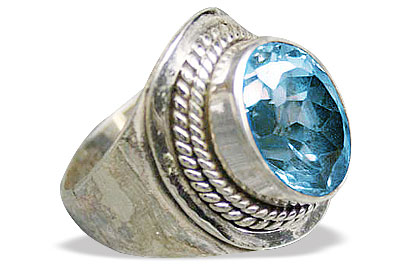 Design 15259: blue blue topaz solitaire rings