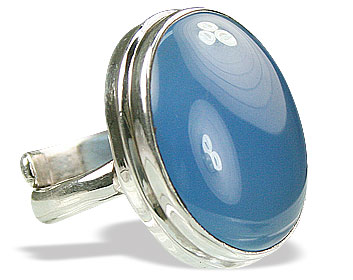 Design 15338: blue chalcedony adjustable rings