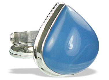 Design 15339: blue chalcedony adjustable rings