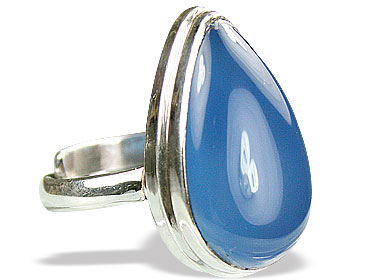 Design 15340: blue chalcedony adjustable rings