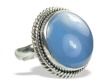 Design 15342: blue chalcedony adjustable rings