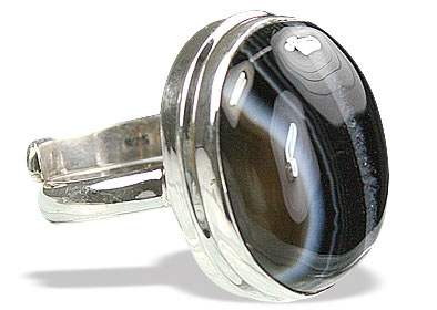 Design 15349: black,white onyx adjustable rings