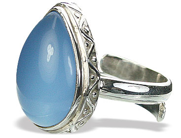 Design 15404: blue chalcedony adjustable rings