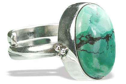 Design 15510: green turquoise adjustable rings
