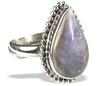Design 15842: blue,white tiffany stone adjustable rings