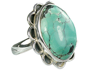 Design 15933: green turquoise cocktail rings