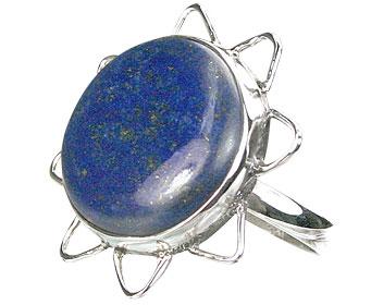 Design 15967: blue lapis lazuli flower rings