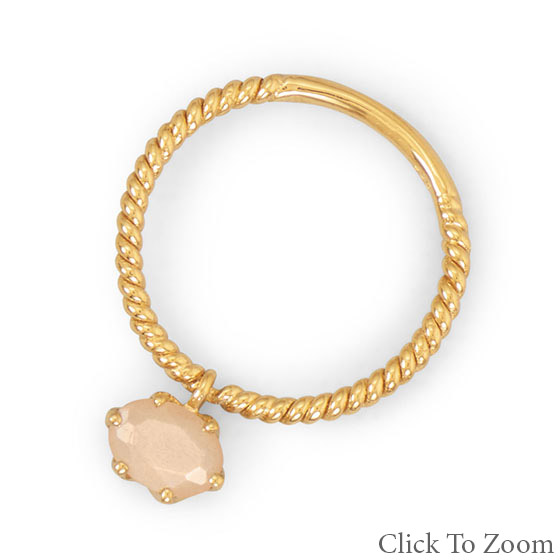 Design 21737: pink rose quartz contemporary rings