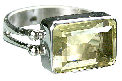 Design 8154: yellow lemon quartz rings