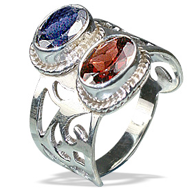 Design 8158: blue,red iolite rings