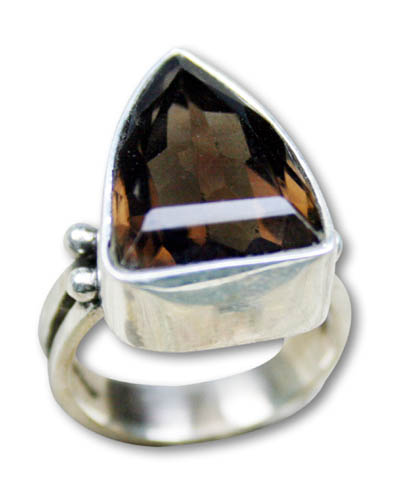 Design 8305: brown smoky quartz rings