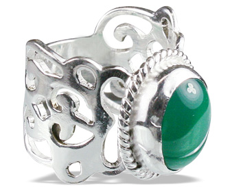Design 8308: green onyx rings
