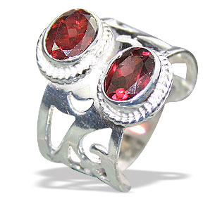 Design 8310: red garnet rings