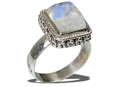 Design 8325: white moonstone rings