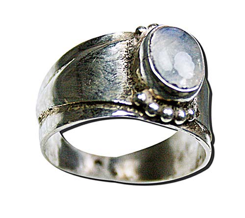 Design 8446: White moonstone rings