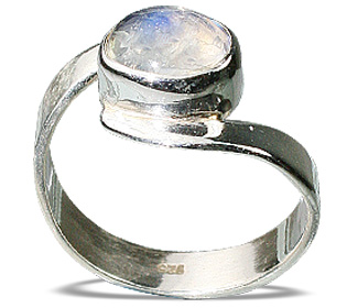 Design 8448: white moonstone staff-picks rings