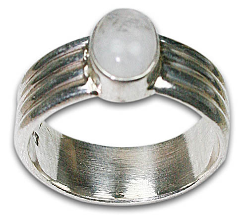 Design 8449: white moonstone rings