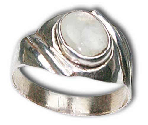 Design 8455: white moonstone rings