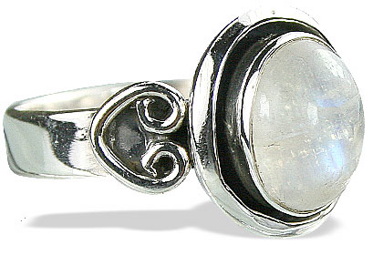 Design 8459: white moonstone rings
