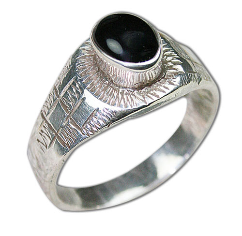 Design 8513: black onyx mens rings