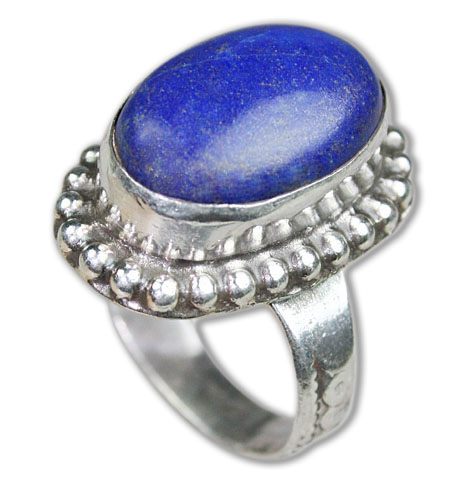Design 8516: blue lapis lazuli rings