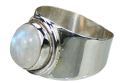 Design 8526: blue,white moonstone contemporary rings