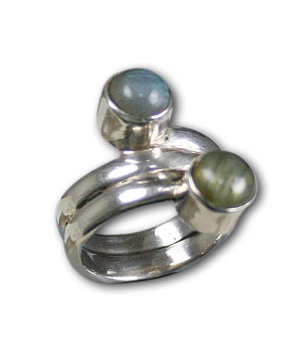 Design 8544: green labradorite rings
