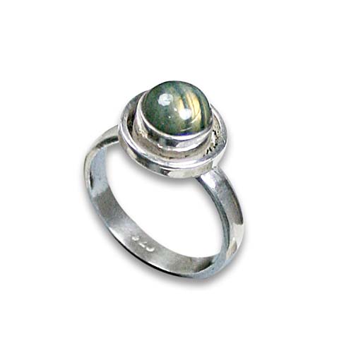 Design 8552: green labradorite rings