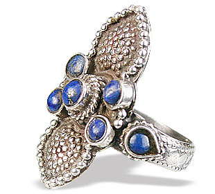 Design 8557: blue lapis lazuli rings