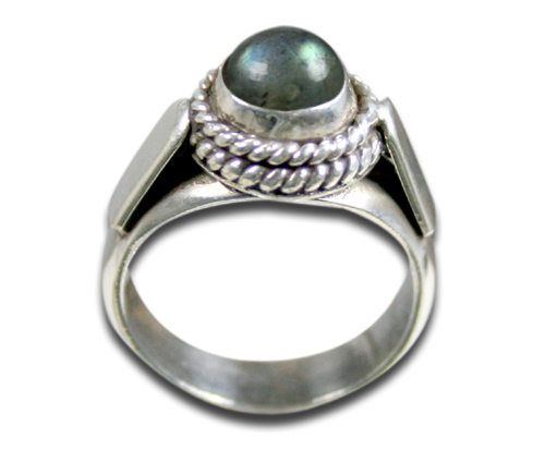 Design 8577: green labradorite rings