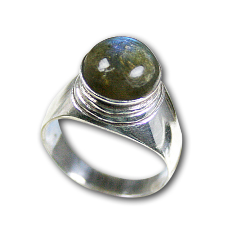 Design 8587: Green labradorite rings