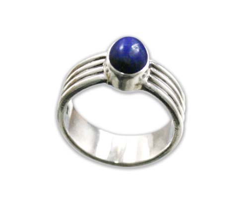 Design 8595: blue lapis lazuli mens rings