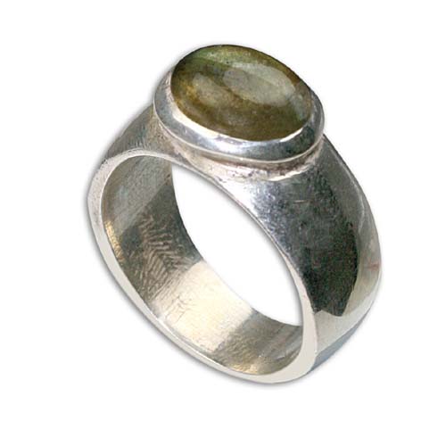 Design 8626: Green labradorite rings