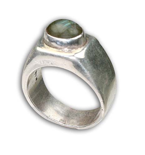 Design 8627: green labradorite rings