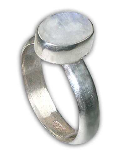 Design 8631: white moonstone rings