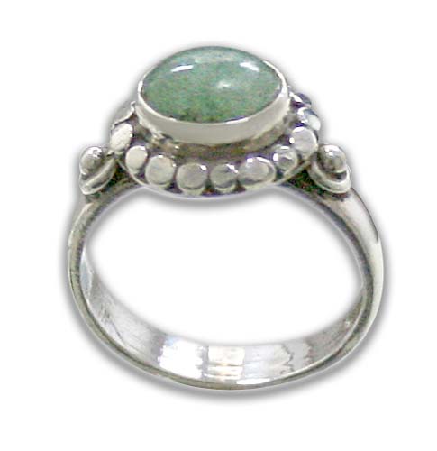 Design 8644: green onyx rings