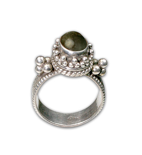 Design 8676: Green labradorite rings