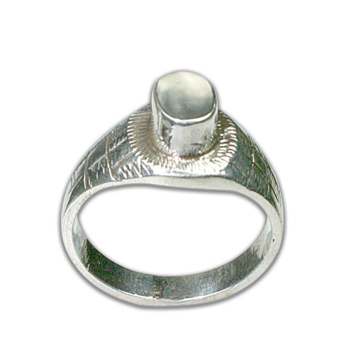 Design 8683: White moonstone rings