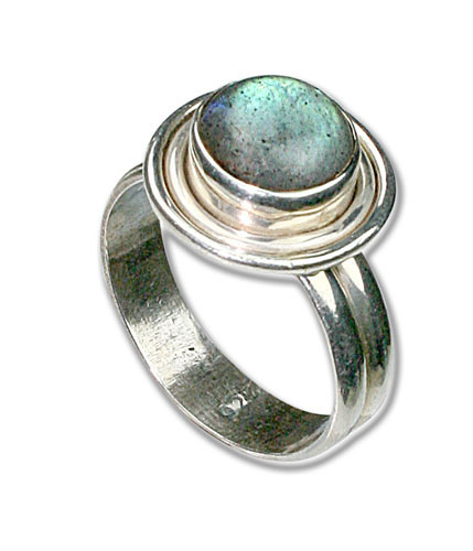 Design 8684: green labradorite rings