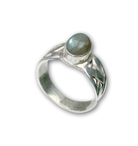 Design 8686: Green labradorite rings