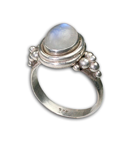 Design 8727: blue,white moonstone rings